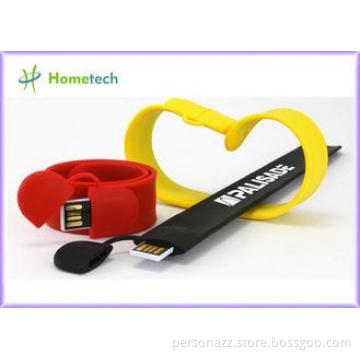 Fashionable Silicone Slap Wristband USB Flash Drive Bulk 4g